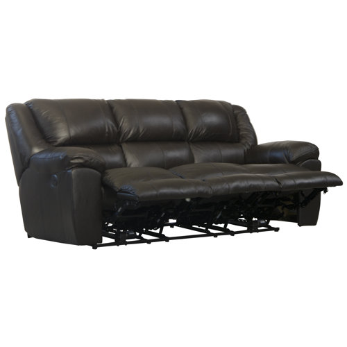 Wade Logan® Baraona 90" Leather Match Pillow Top Arm Reclining Sofa